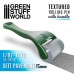 TEXTURED ROLLING PIN WITH HANDLE - SETT PAVEMENT 15mm -  GREEN STUFF 10494